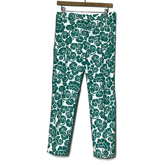 Tory Burch Walton Paisley Print Straight Leg Pants 4 EUC - Picture 2 of 7